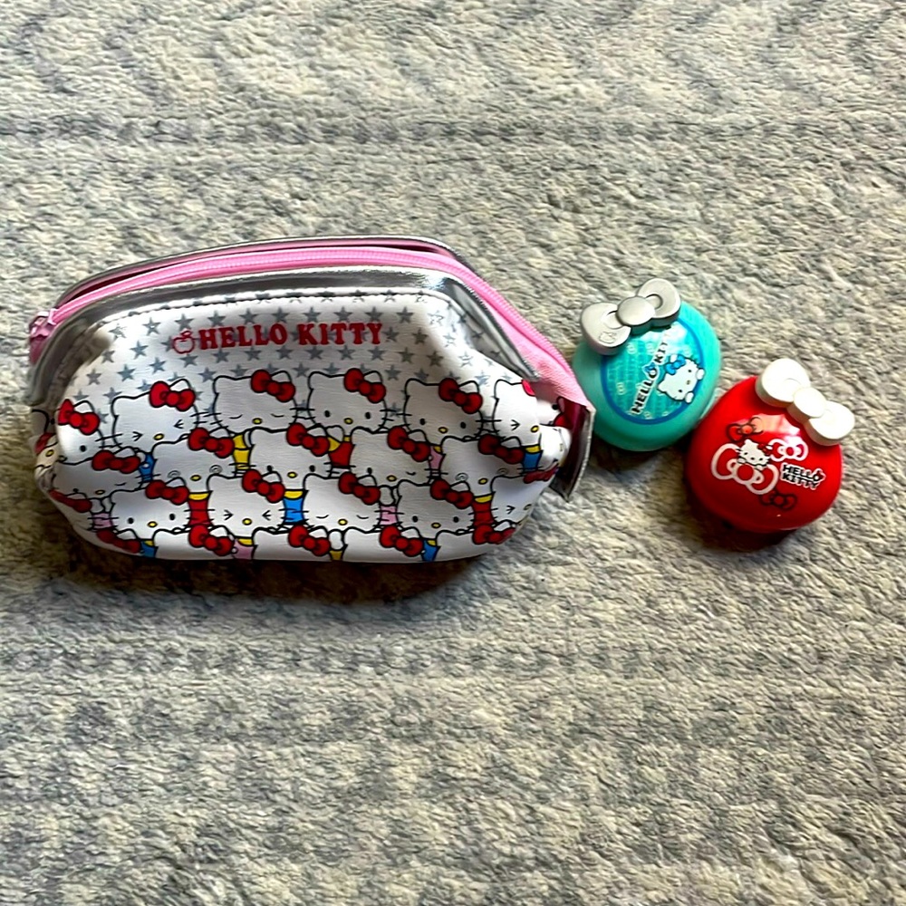 Hello Kitty cosmetic bag and cases bundle